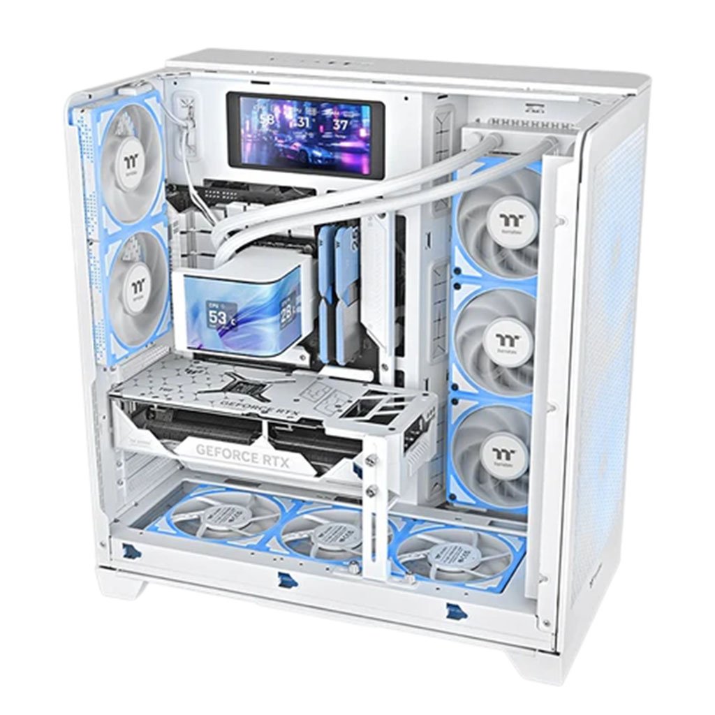 Thermaltake MAGCurve 360 Ultra ARGB with 6.67" Curved AMOLED Display AIO Liquid CPU Cooler Snow Edition(CL-W454-PL12SW-A) - 4