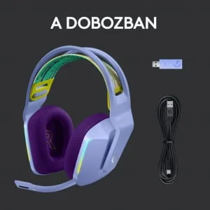 Logitech G733 vezeték nélküli gamer headset lila (981-000890)
