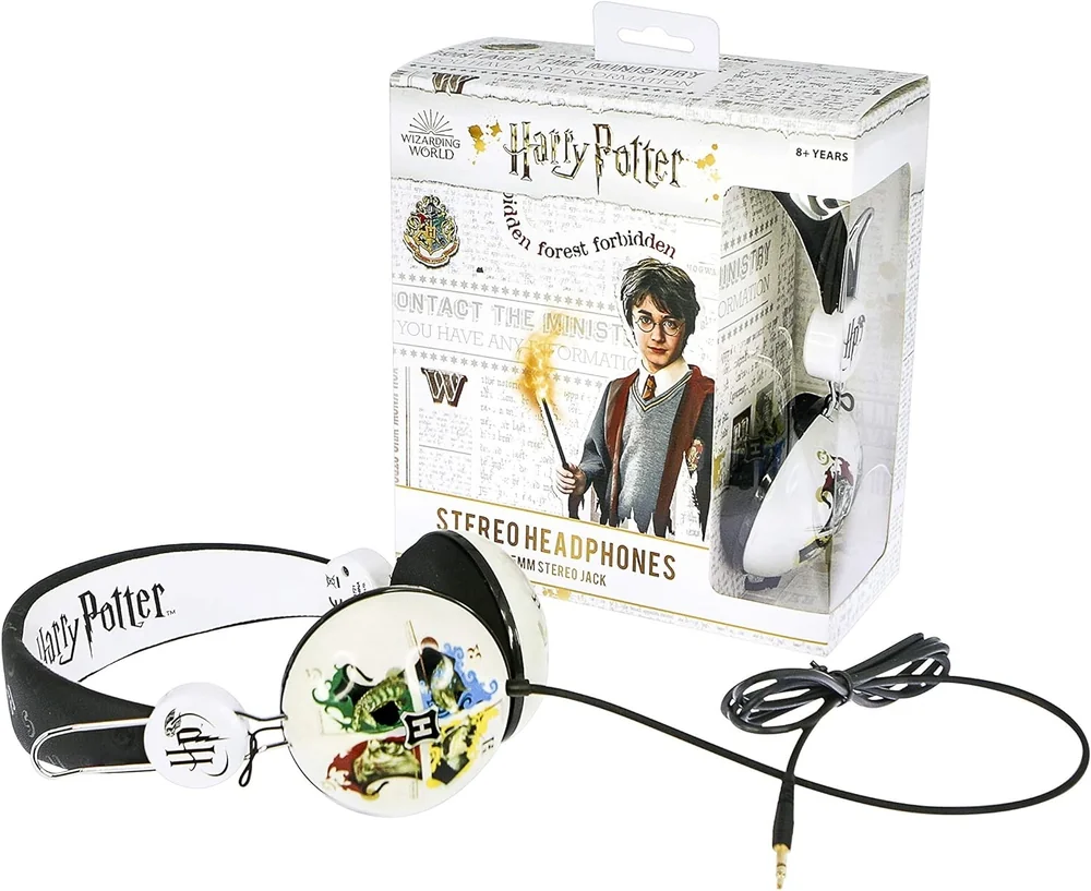 OTL HP0721 Harry Potter Hogwarts Crest Wired Headphones Black/White   - ვარიაცია 3