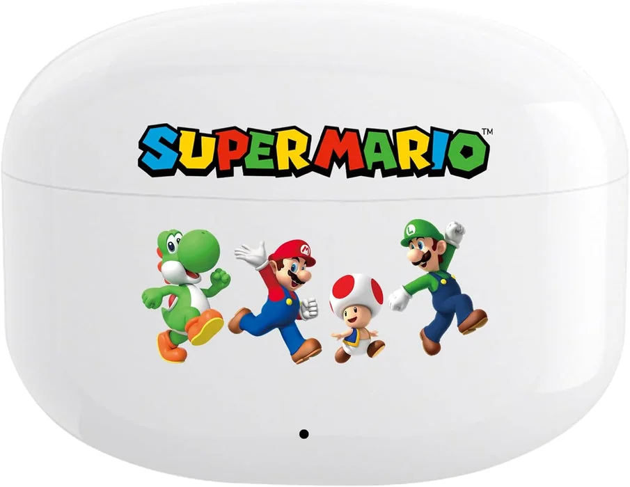 OTL Technologies SM1115 Super Mario and Friends TWS Wireless Earphones with Wireless Charging Case - White