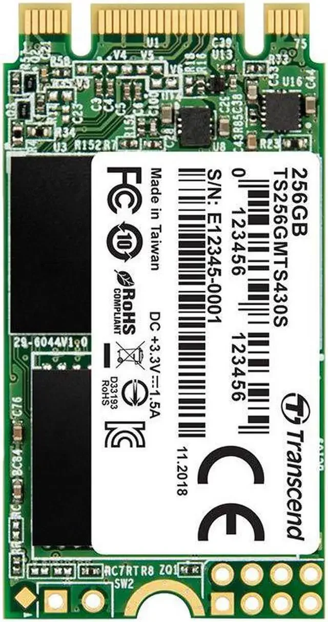 Alt view image 3 of 20 - Transcend TS128GMTS430S 430S 128GB m.2 2242 SATA Internal Solid State Drive