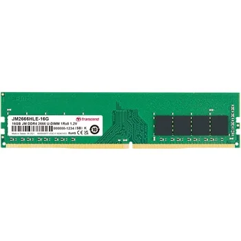 JM2666HLE-16G デスクトップPC用メモリ PC4-21300(DDR4-2666) 1.2V 288pin U-DIMM CL19 TRANSCEND(トランセンド) 21133947