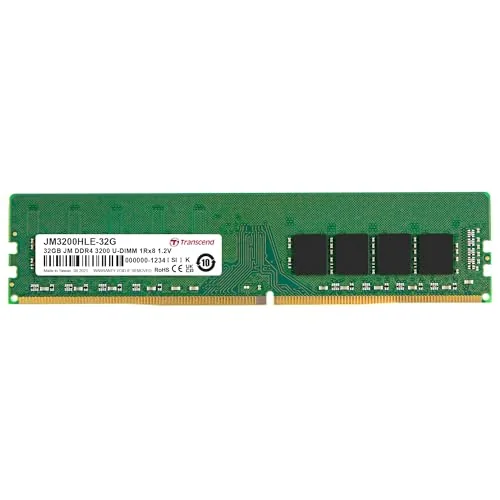 Transcend 32GB DDR4 3200MHz Desktop Memory JM3200HLE - 32G