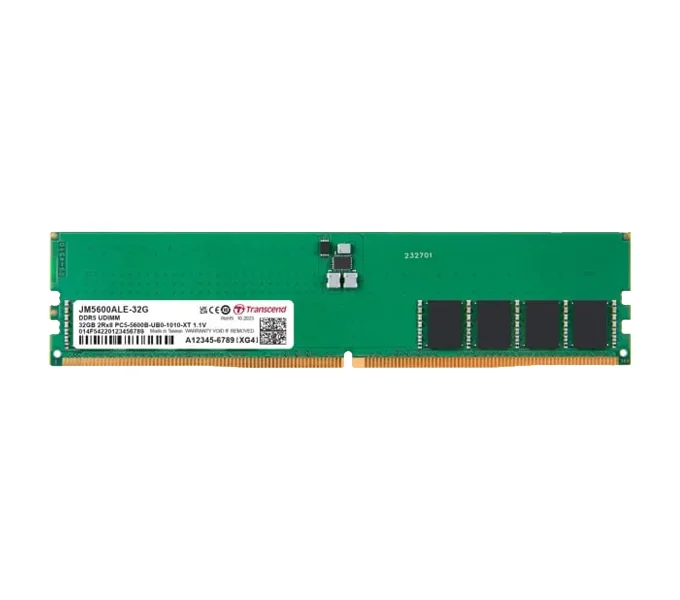 RAM 32GB JM DDR5 5600 U-DIMM Transcend (JM5600ALE-32G) 2Rx8 2Gx8 CL46 1.1V (desktop)