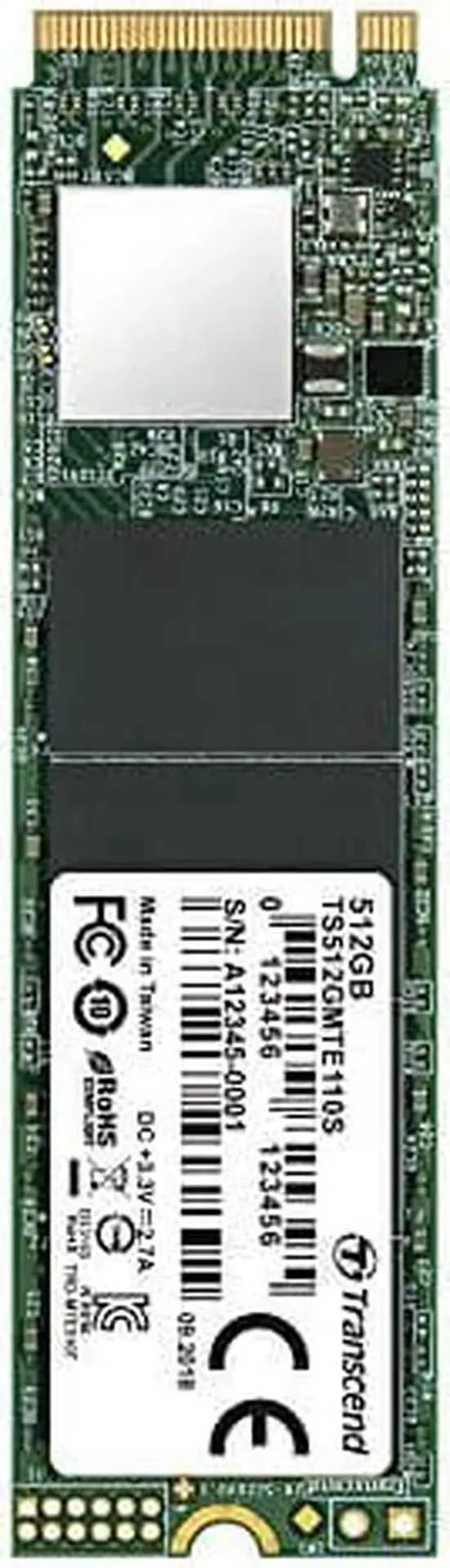 Alt view image 15 of 20 - Transcend 110S 512GB M.2 2280 PCIe GEN3X4 3D TLC Double-sided Internal Solid State Disk TS512GMTE110S