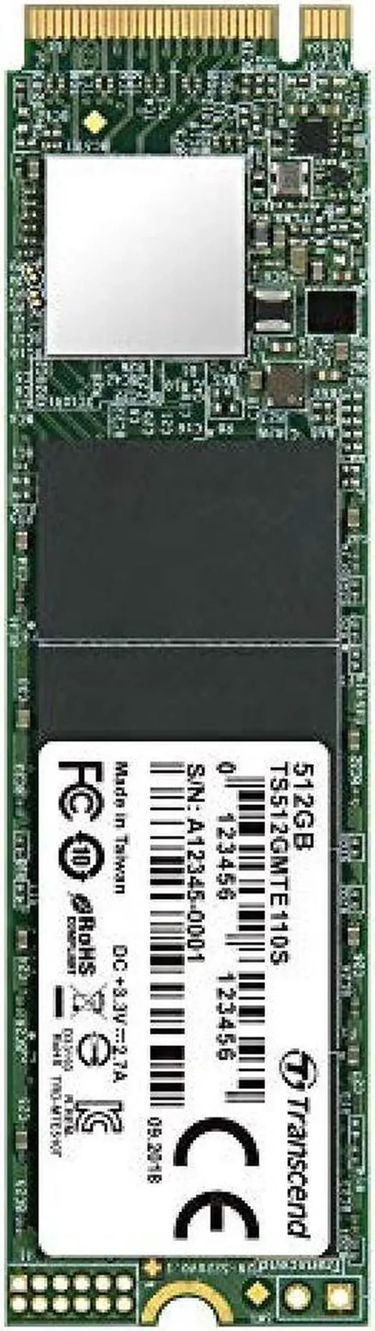 Alt view image 16 of 20 - Transcend 110S 512GB M.2 2280 PCIe GEN3X4 3D TLC Double-sided Internal Solid State Disk TS512GMTE110S