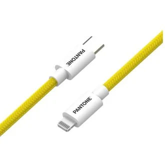Pantone Pt-ctl002-5y Cable De Conector Lightning 1,5 M Blanco, Amarillo