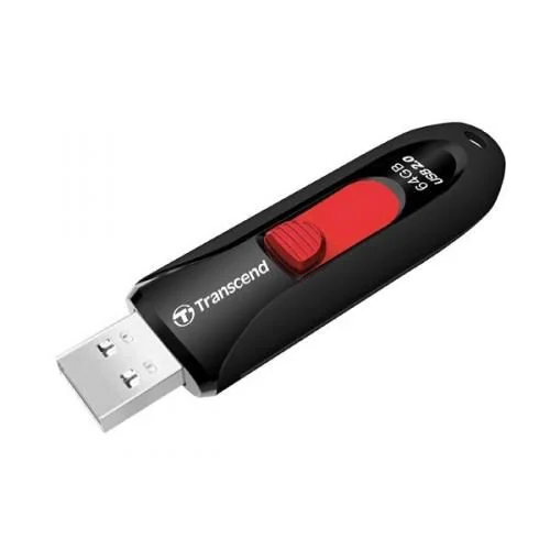 Cheap Stationery Supply of Transcend JetFlash 590 (64GB) USB 2.0 Capless Flash Drive (Black) TS64GJF590K Office Statationery