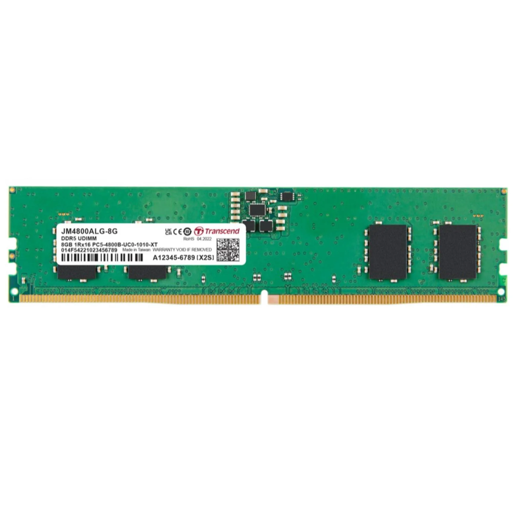RAM DDR5 Transcend JM4800ALG-8G 8GB 4800MHz CL40 UDIMM - SKU: JM4800ALG-8G
