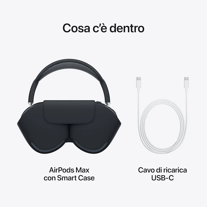 Apple Cuffie Wireless Airpods Max MWW43ZM/A Mezzanotte