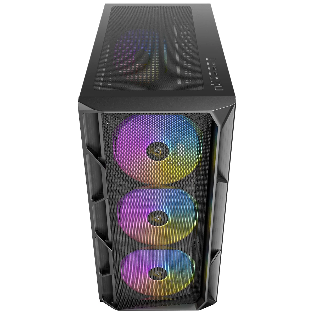 Antec - Antec AX-1000 ARGB Mid Tower Mesh Airflow Case - Black