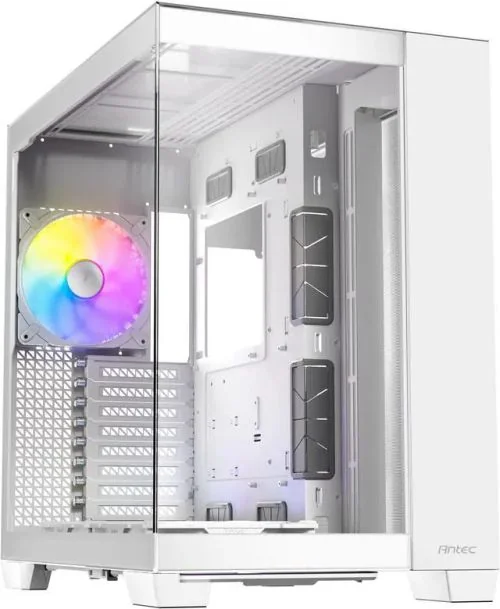 Main image of Antec C8 ARGB White, 2x TQR 160mm & 1x TQ 140mm ARGB PWM Fans Included,dual-chamber layout, Type-C, 360mm Radiator Support, Seamless TG Front & Side Panels, RTX 40 compatible, Full-Tower E-ATX PC Case