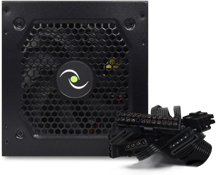 Tecnoware Free Silent 500 ATX Power Supply, 5inch Silent Fan, 2 x SATA, 1 x 24 Pin, 1 x 12V 4+4 Pin, 2 x Molex, Over Voltage Protection, 16inch Cables, CE and Rohs Certified
