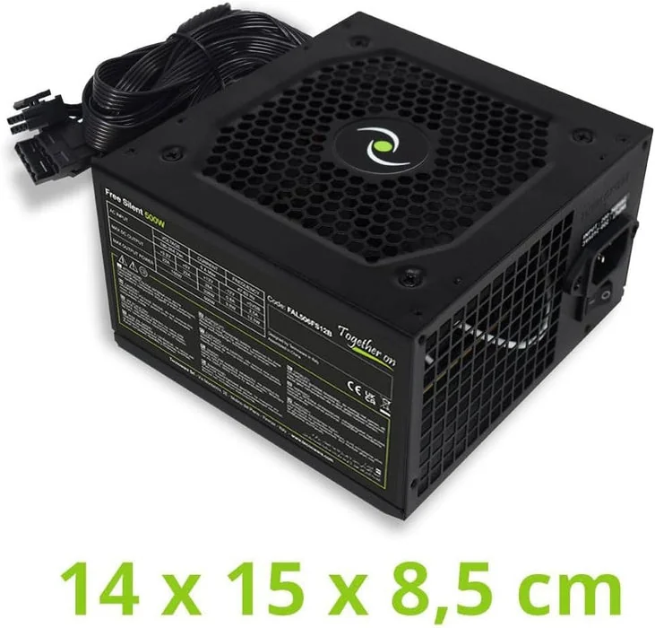 ALIMENTATORE 500W ATX SILENT FAN 12