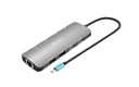 USB-C METAL NANO 2XHDMI DOCK+PD100W