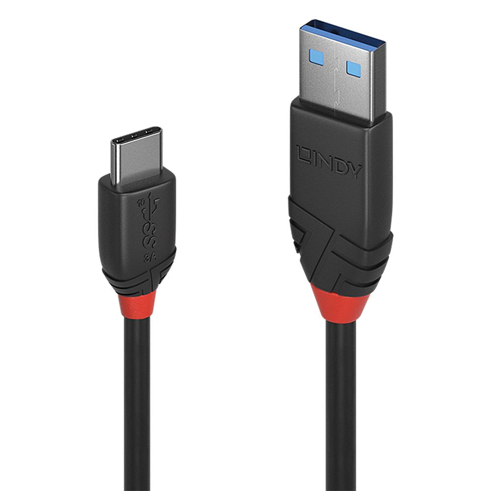 CAVO USB 3.1 TIPO C/A BLACK , 0.5M