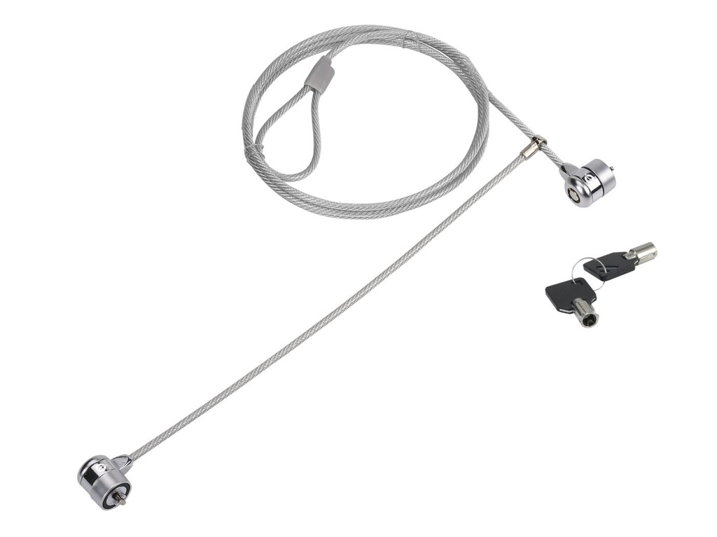 KEYED DUAL HEAD LAPTOP LOCK 1.5M