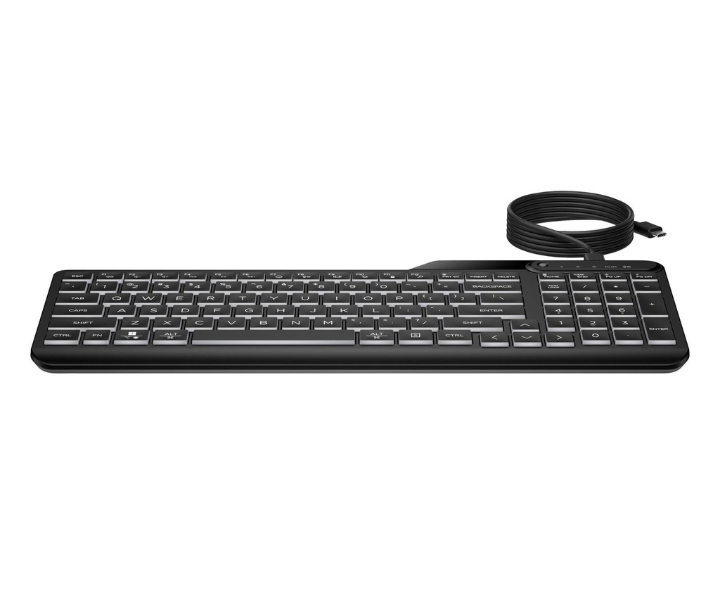 HP 400 BACKLIT WIRED KBD ASH WIRED