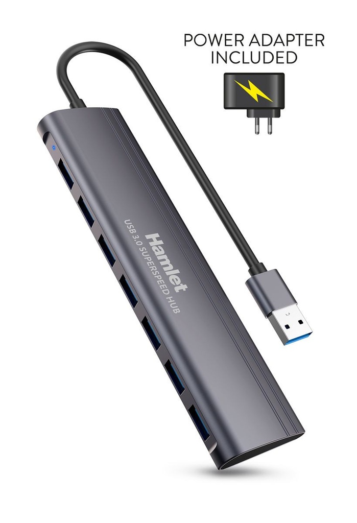 HUB USB3.0 SLIM 7 PORTE 5.0GBPS ALI