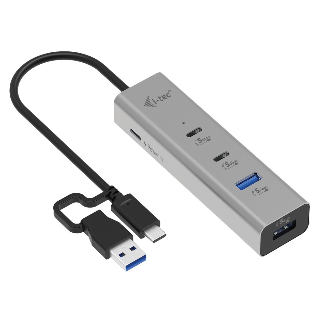 USB-C/USB-A CHARGING METAL HUB PD