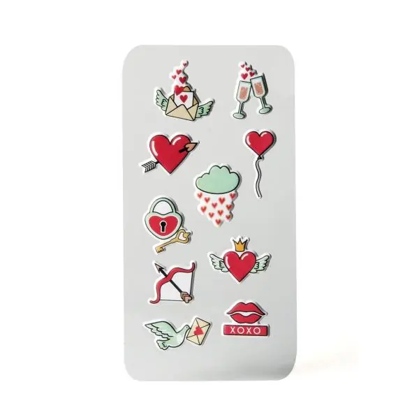 3D STICKERS TEEN HEARTS