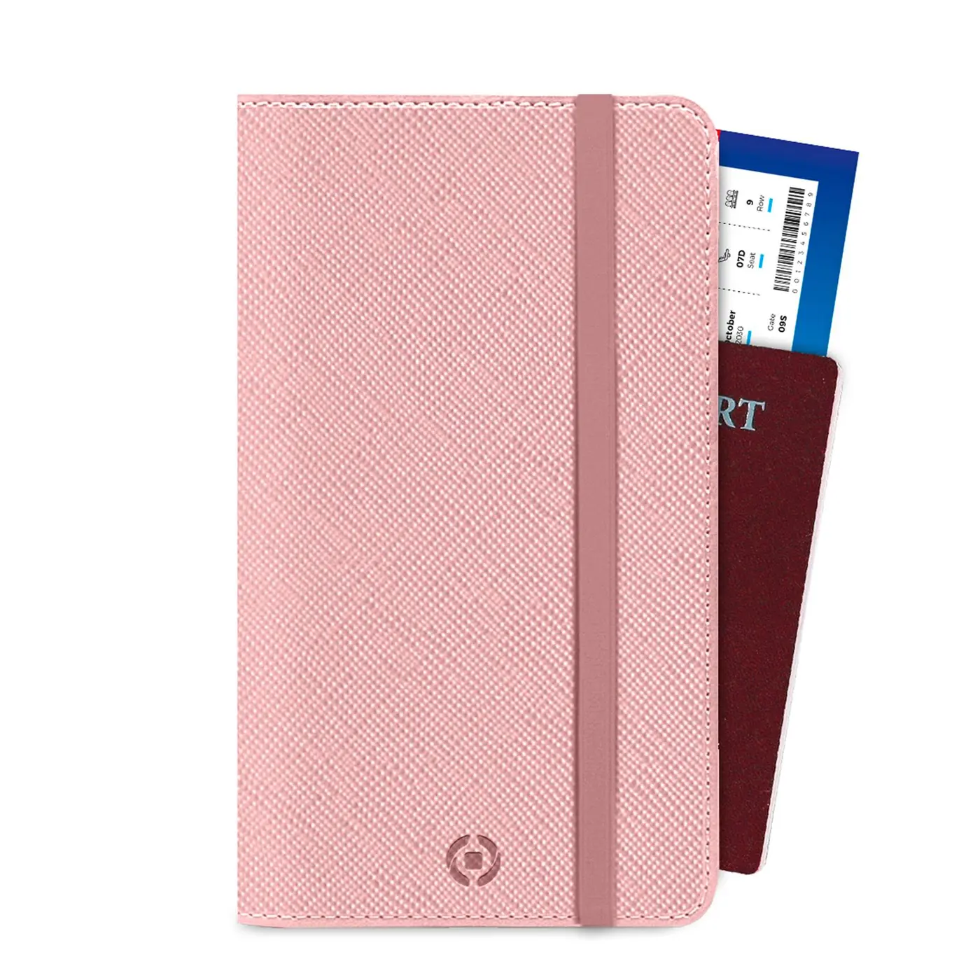 VENERE PASSPORT FOLDER BLUSH PINK