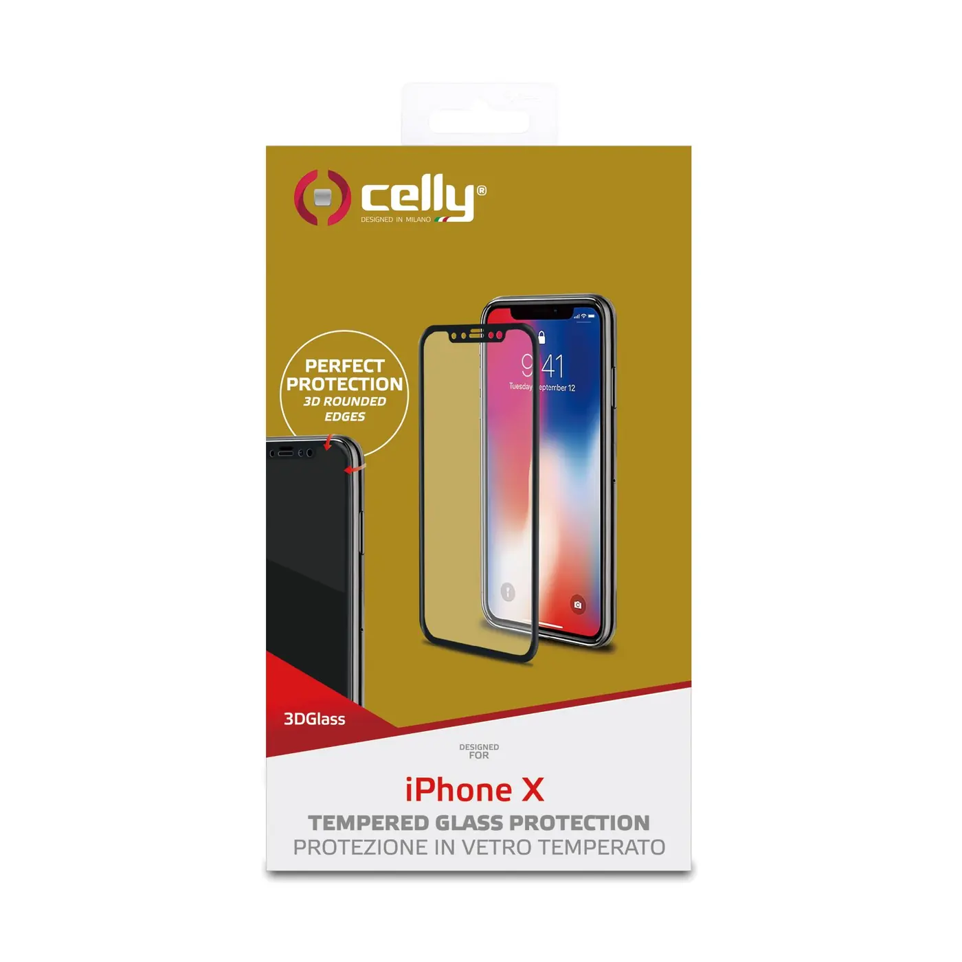 3D GLASS IPHONE XS/X BLACK