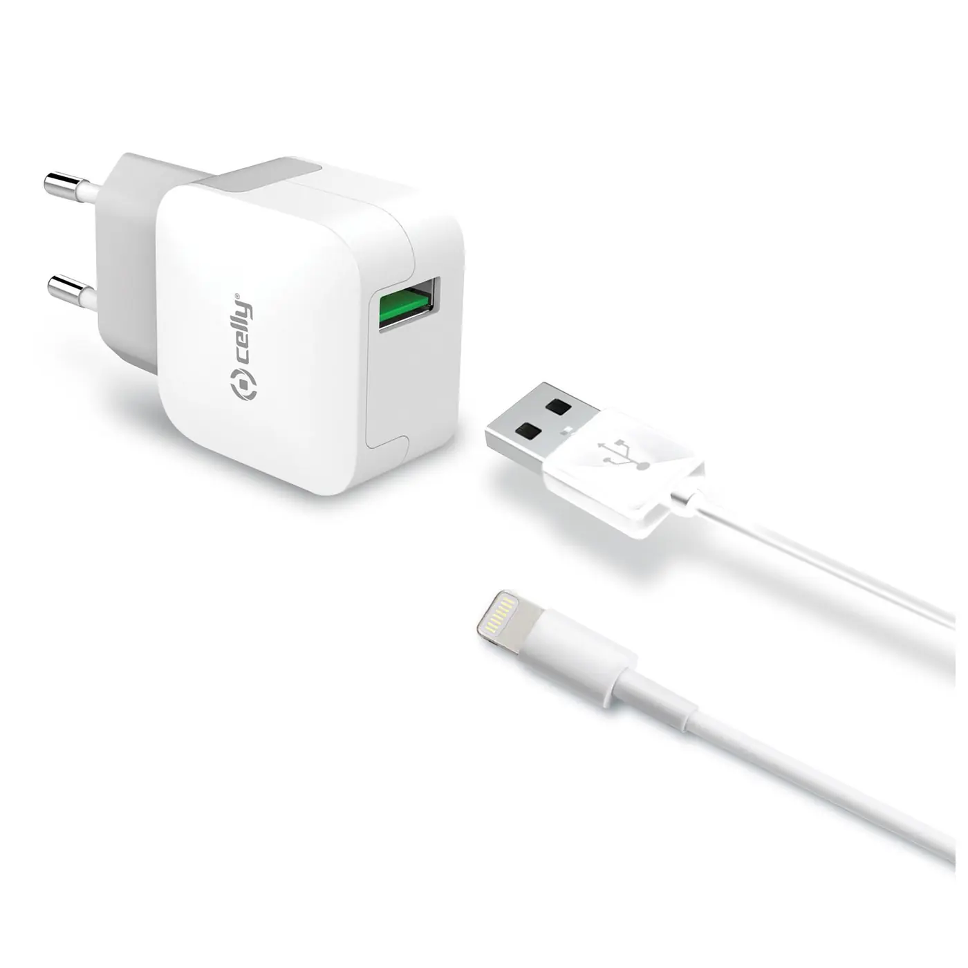 USBA WALL CHGER 12W+LIGHTNING CABLE