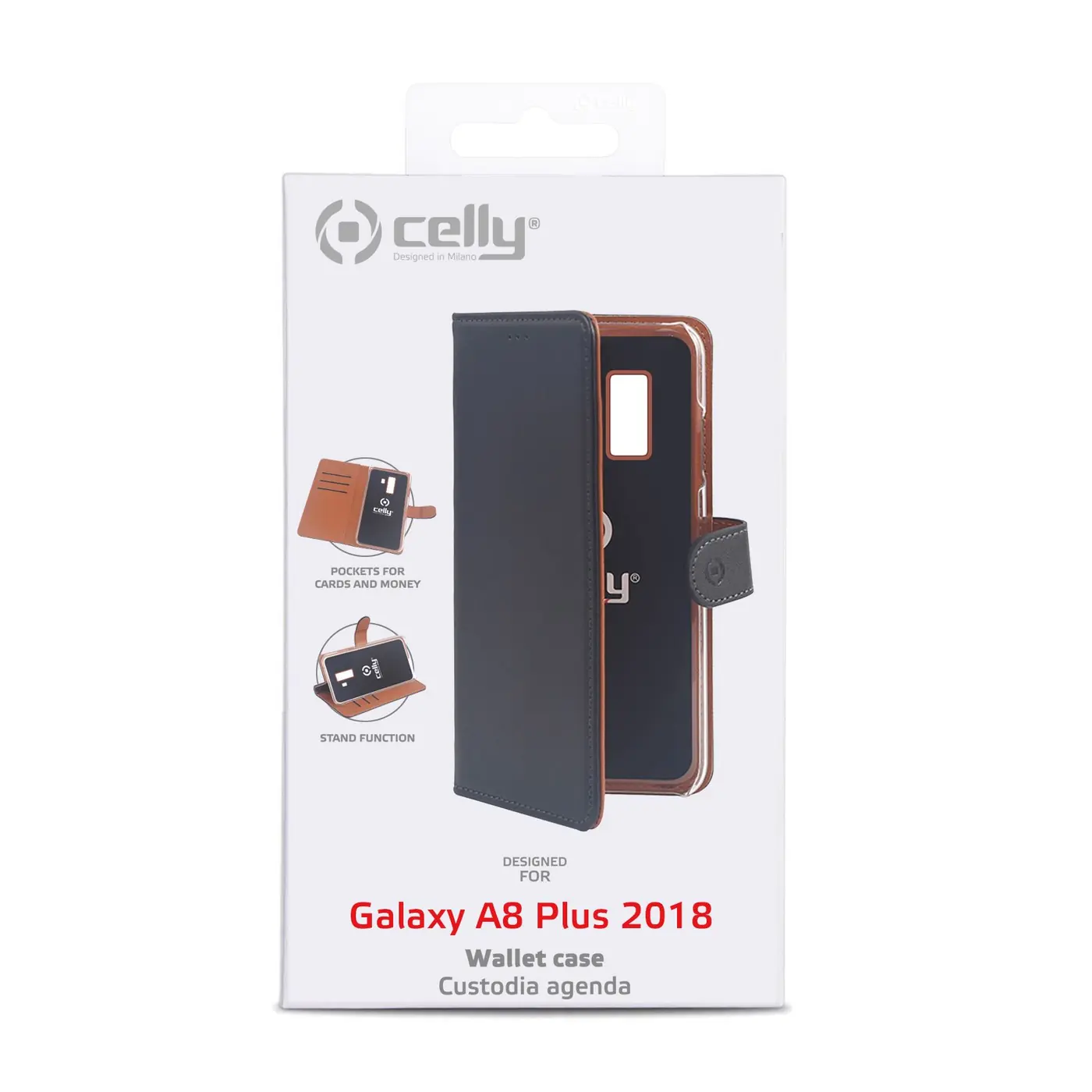 WALLY CASE GALAXY A8+ 2018 BLACK