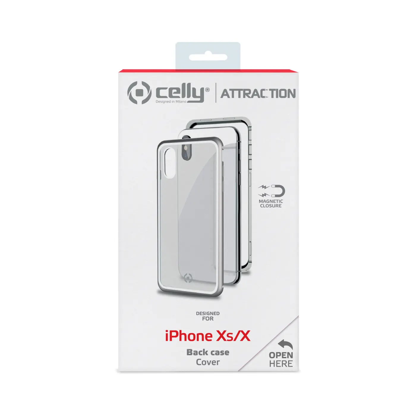 ATTRACTION COVER IPHONE XS/X SILVER