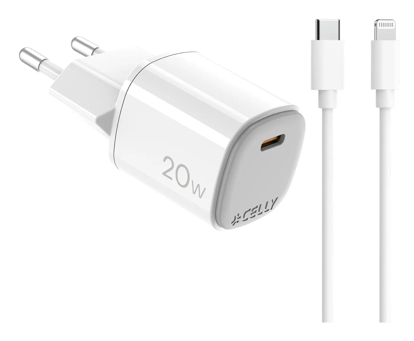 USBC WALL CHG GAN 20W+LIGHTN CABLE