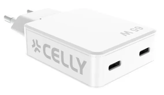 2USB-C SLIM WALL CHARGER 65W WHITE