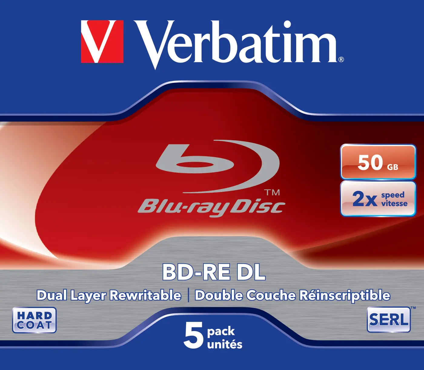 BLU RAY DOUBLE LAYER RW -50GB-5PZ