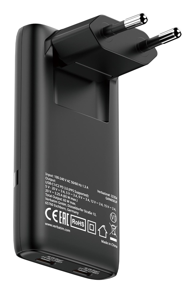 CHARGER 2 PORT FOLD 65W