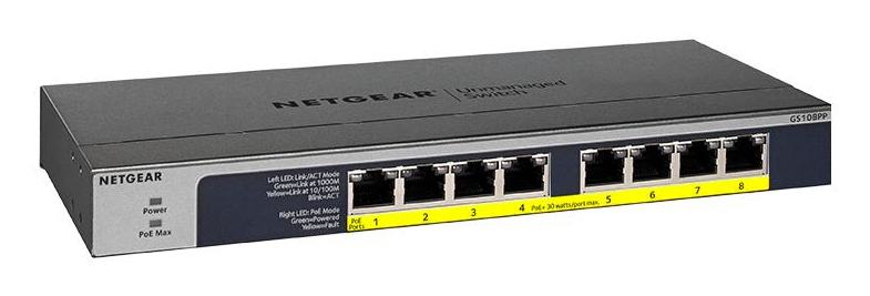 8PT POE/POE+ GIGABIT UNMANAGED SWCH
