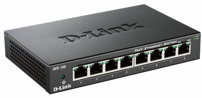 SWITCH DESKTOP 8 PORTE 10/100 METAL