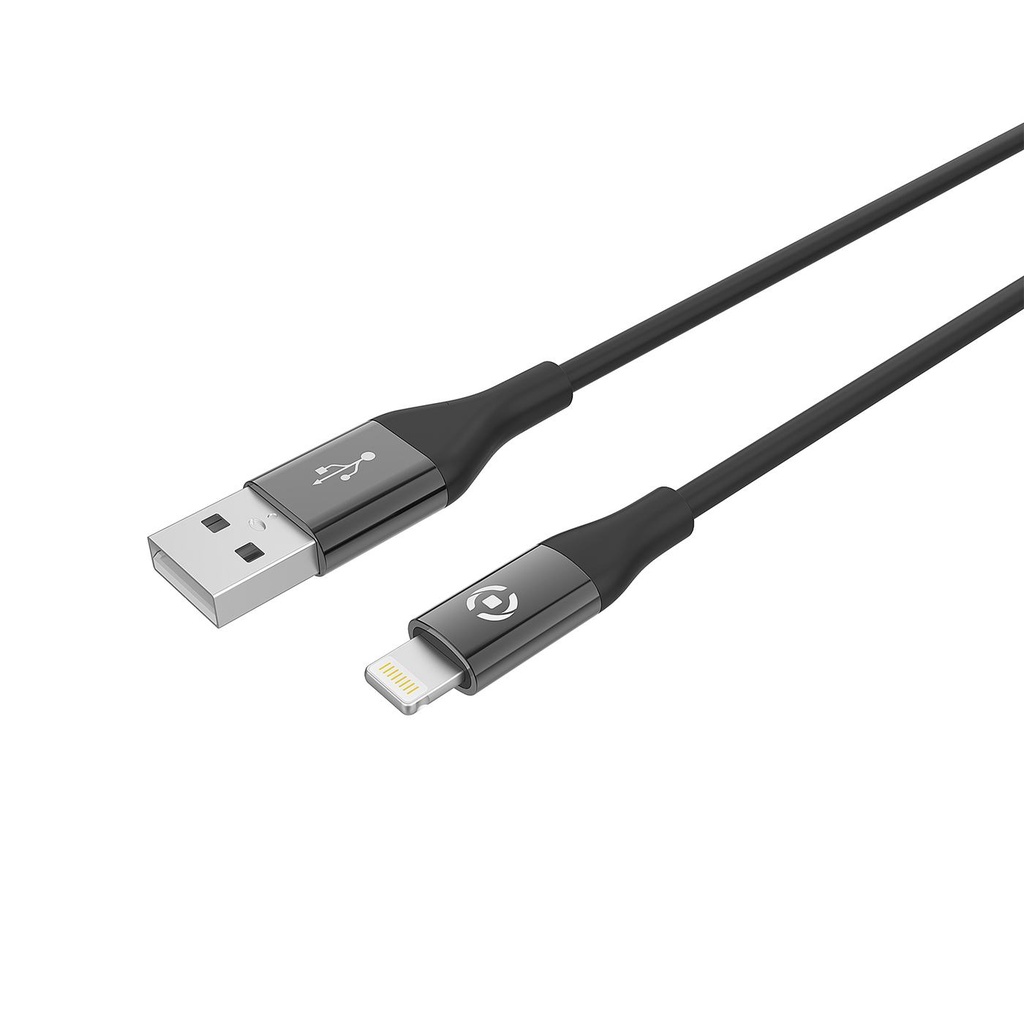 12W USB-A TO LIGHTNING CABLE 1M BK
