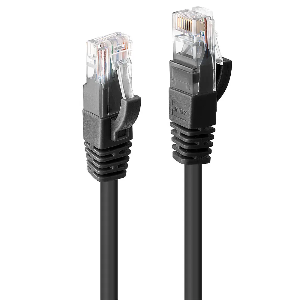 CAVO DI RETE CAT.6 U UTP NERO 1M
