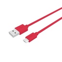 12W USB-A TO MICROUSB CABLE 1M RED