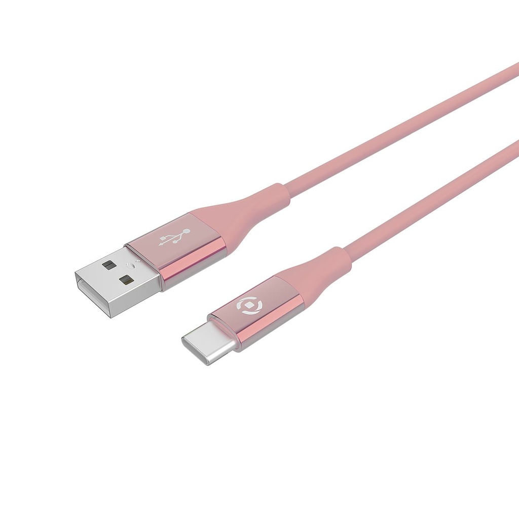15W USB-A TO USB-C CABLE 1M PINK