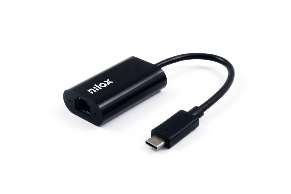 ADATTATORE USB-C 3.2/RJ45 M/F NERO