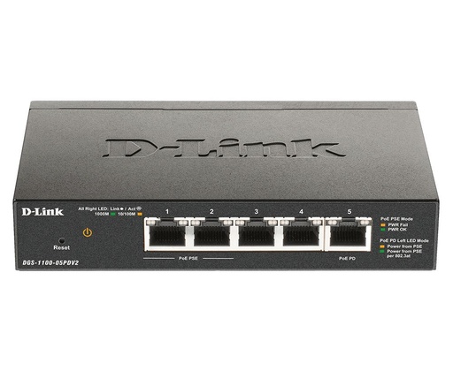 [DGS-1100-05PDV2] 5-PORT GIGABIT POE SMART MANAGED