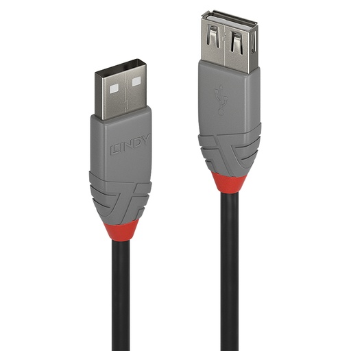 [36701-LND] 0,5M USB 2.0 KABEL AM / AF, ANTHRA