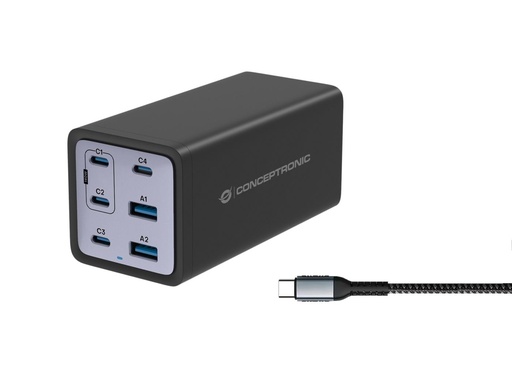[OZUL06BE] 6-PORT 200W GAN USB PD CHARGER WITH
