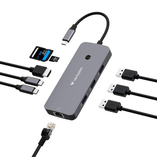 [32152] USB C MULTIPORT HUB 9 IN 1 HDMI 4K