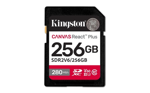 [SDR2V6/256GB] 256GB CANVAS REACT PLUS SDXC U3 V60
