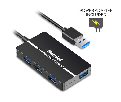 [XHUB-04U3P] HUB USB3.0 SLIM 4P. 5GBPS ALIM.10W
