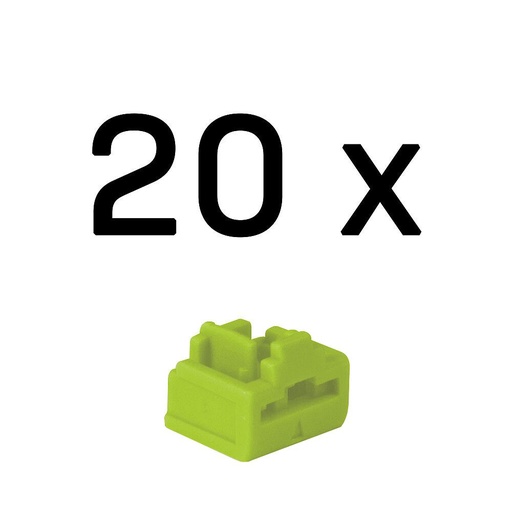 [47895-LND] PORT BLOCKER RJ45 VERDE 20PZ