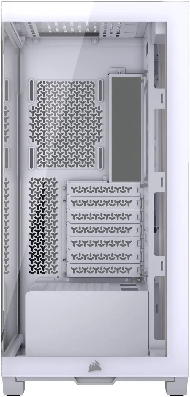 [CC-9011277-WW] 3500X TEMPERED GLASS MID-TOWER WH