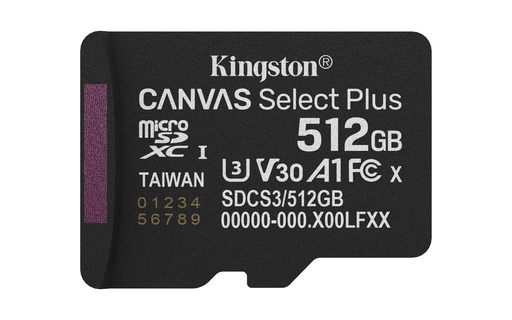 [SDCS3/512GBSP] 512GB MICROSDXC SELECT PLUS 3 W/O A